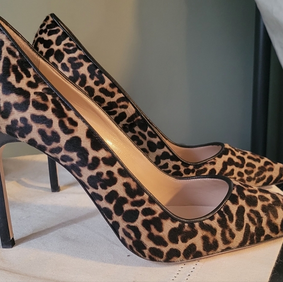 $950 New In Box Manolo Blahnik BB 105 Leopard Pony Black Shoes Pumps 38.5 - Picture 5 of 8